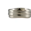 Matsu - Small Crossroads Band in 14K White Gold