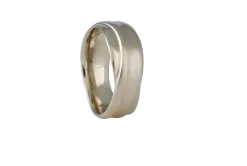 Matsu - Small Crossroads Band in 14K White Gold