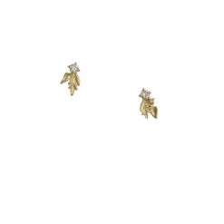Megan Thorne - Asymmetrical Faye Studs with Diamonds