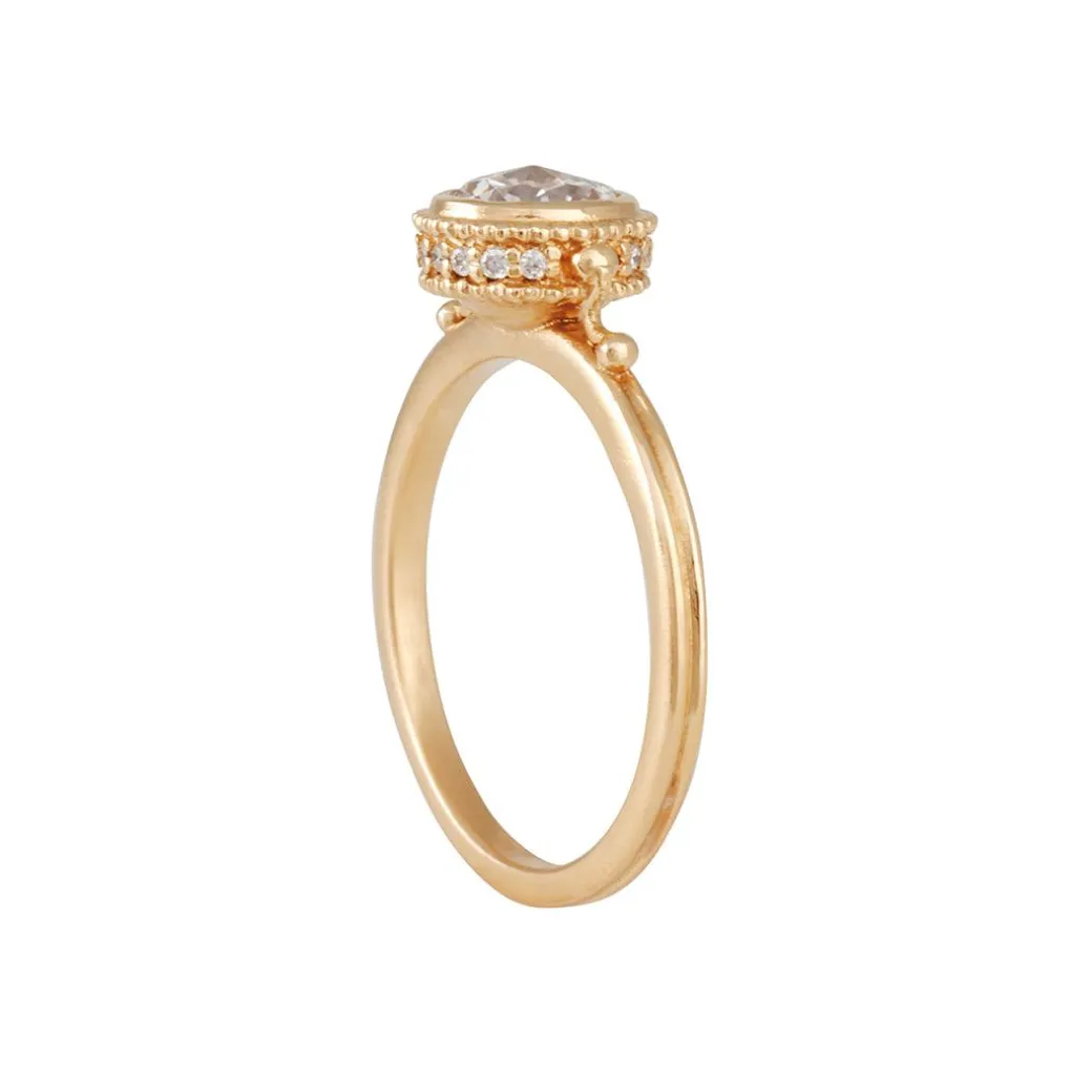 Megan Thorne - Ione High Solitaire with Rose Cut Brilliant Diamond