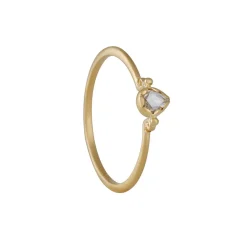 Megan Thorne - Lottie Ring With Pear Shaped Rose Cut Diamond