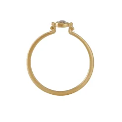 Megan Thorne - Lottie Ring With Pear Shaped Rose Cut Diamond