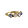 Megan Thorne - Ribbed Rose Cut Sapphire Band with Diamond Accent