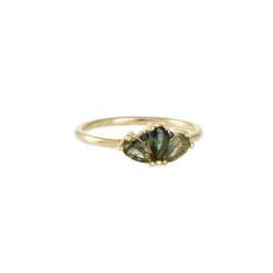 Miarante - Ava Tourmaline with Black Diamond Ring