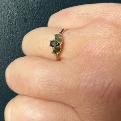 Miarante - Ava Tourmaline with Black Diamond Ring