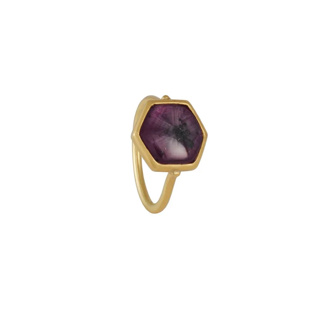 Monaka Jewelry -Trapiche Sapphire Ring
