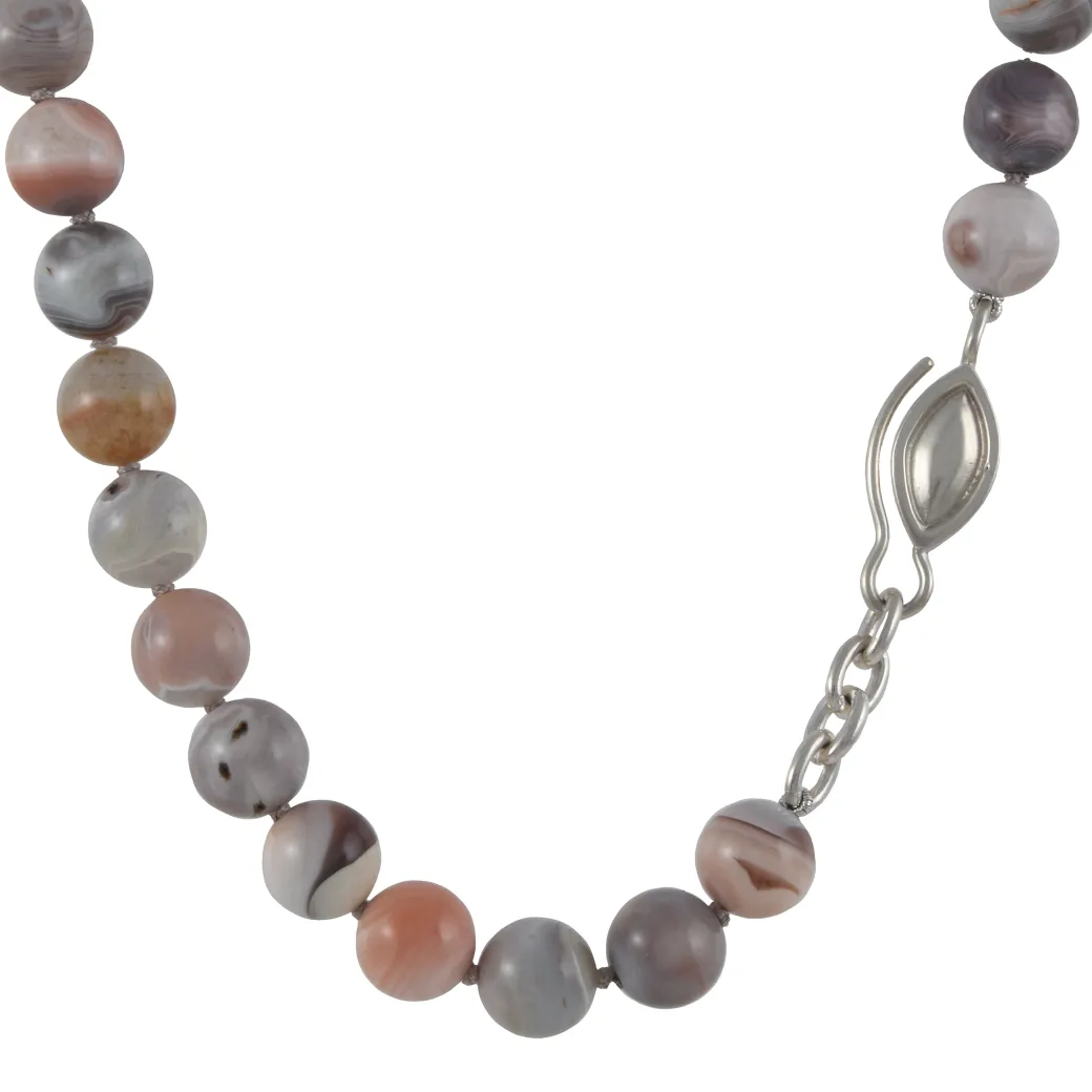 Monica Marcella – Botswana Agate Ojo Clasp Necklace