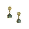 Monica Marcella – Green Tourmaline Cabochon Drop Earrings