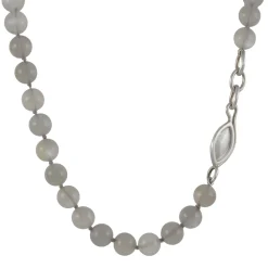 Monica Marcella – Grey Moonstone Ojo Clasp Necklace
