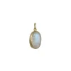 Monica Marcella - Oval Moonstone Capsule Pendant in 18ky