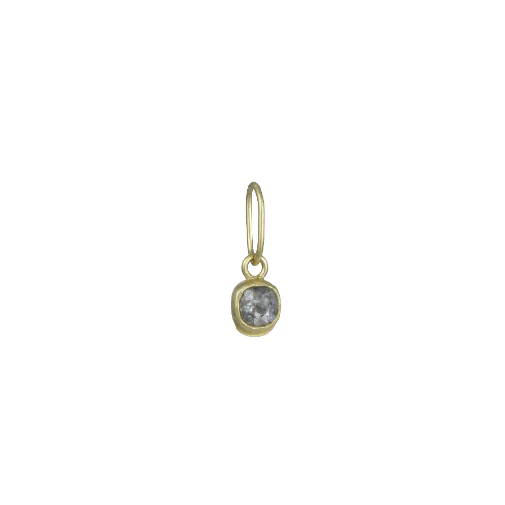 Monica Marcella – Rose Cut Salt and Pepper Diamond Pendant