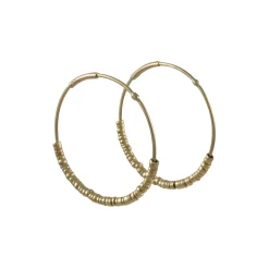 Monica Riley - Gold Bead Wire Hoops