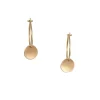 Monica Riley - No. 189 Petal disc hoops 14k yellow gold