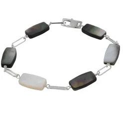 Philippa Roberts - Grey Mother of Pearl Link Bracelet