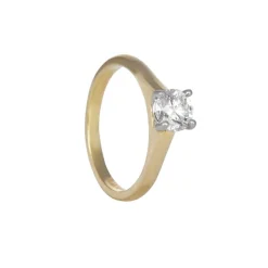 Precision Set - Petite Flush" 1/2 Carat Diamond Solitaire