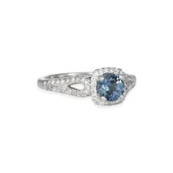 Precision Set- Montana Sapphire with Micropave Ring