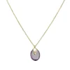 Rachel Atherley - Tiny Lily Pad Pendant in Amethyst