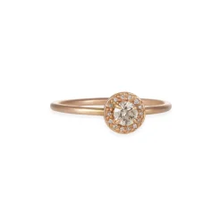 Rebecca Overmann - Baby Champagne Diamond Halo Ring