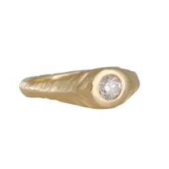 Rebecca Overmann - Feather Bezel Diamond Ring