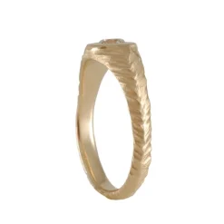 Rebecca Overmann - Feather Bezel Diamond Ring