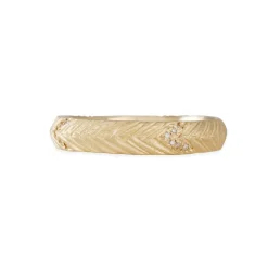 Rebecca Overmann - Pave Feather Wedding Band