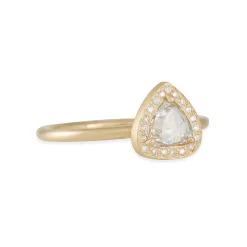Rebecca Overmann - Pear Shaped Diamond Halo Stacking Ring