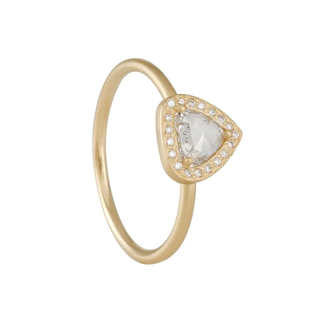 Rebecca Overmann - Pear Shaped Diamond Halo Stacking Ring