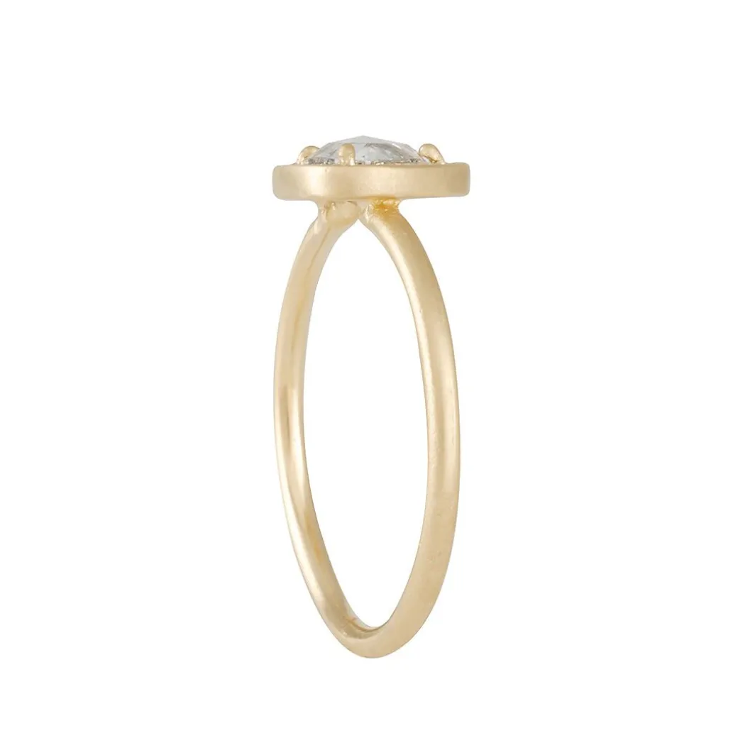 Rebecca Overmann - Pear Shaped Diamond Halo Stacking Ring