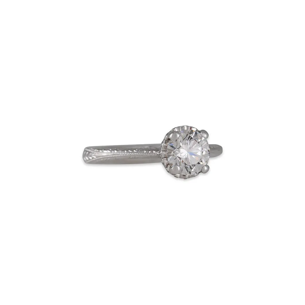 Richard Landi - Classic Prong Set Engagement Ring with Engraving