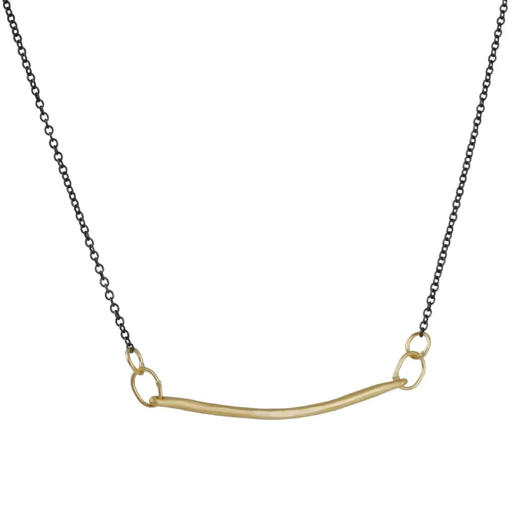 Sarah McGuire – Mixed Metal Diamond Pavé Swing Necklace
