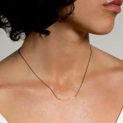 Sarah McGuire – Mixed Metal Diamond Pavé Swing Necklace