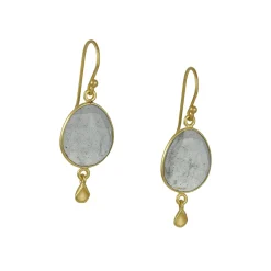 Sarah Richardson - Bezeled Aquamarine Earrings