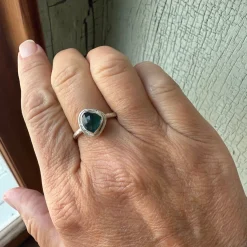 Sarah Richardson - Teal Tourmaline Ring in Sterling Silver