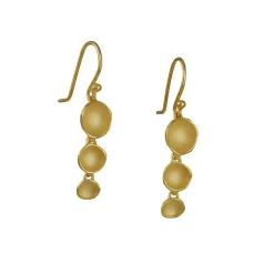 Sarah Richardson – Triple Dishy Drop Earrings – Vermeil