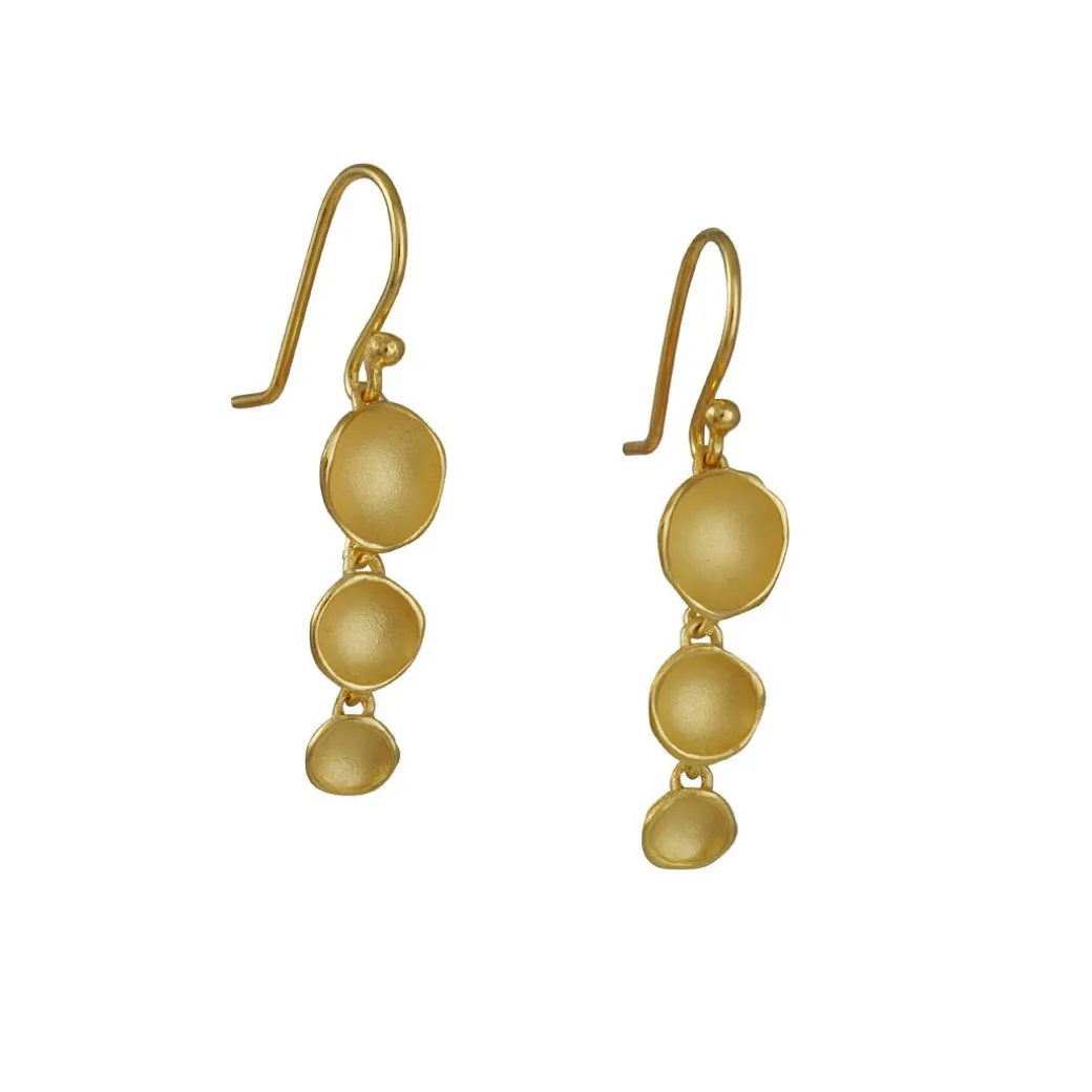 Sarah Richardson – Triple Dishy Drop Earrings – Vermeil