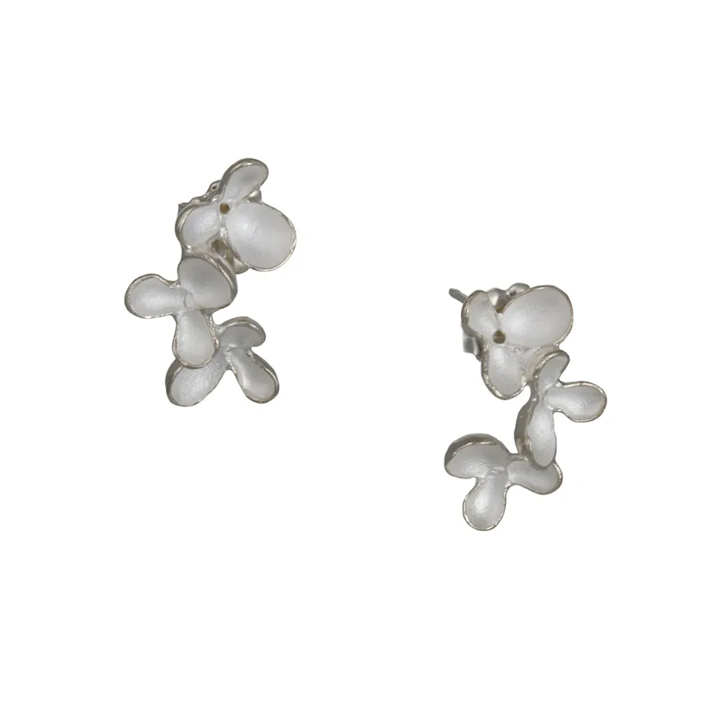 Sarah Richardson – Triple Curved Bloom Post Earrings – Sterling Silver