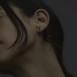 Satomi Kawakita - Cabachon Wisp Blue Topaz Stud Earrings