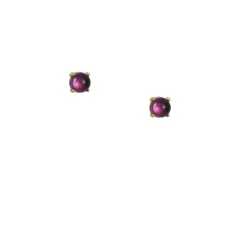 Satomi Kawakita - Cabachon Wisp Amethyst Stud Earrings
