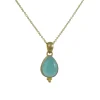 Steven Battelle – Chrysoprase Teardrop Pendant