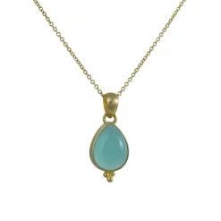 Steven Battelle – Chrysoprase Teardrop Pendant