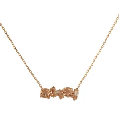 Suzanne Kalan - Mixed Bar Necklace in 14K Rose Gold