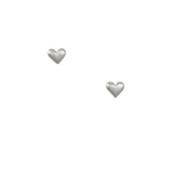 Tashi - Puffy Heart Studs in Sterling Silver