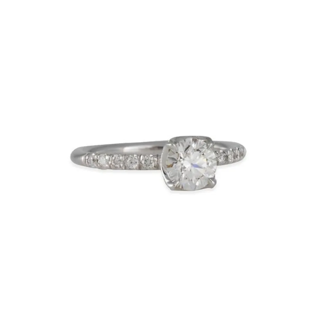 Varna - .70ct Diamond Crown Solitaire in 18k white gold