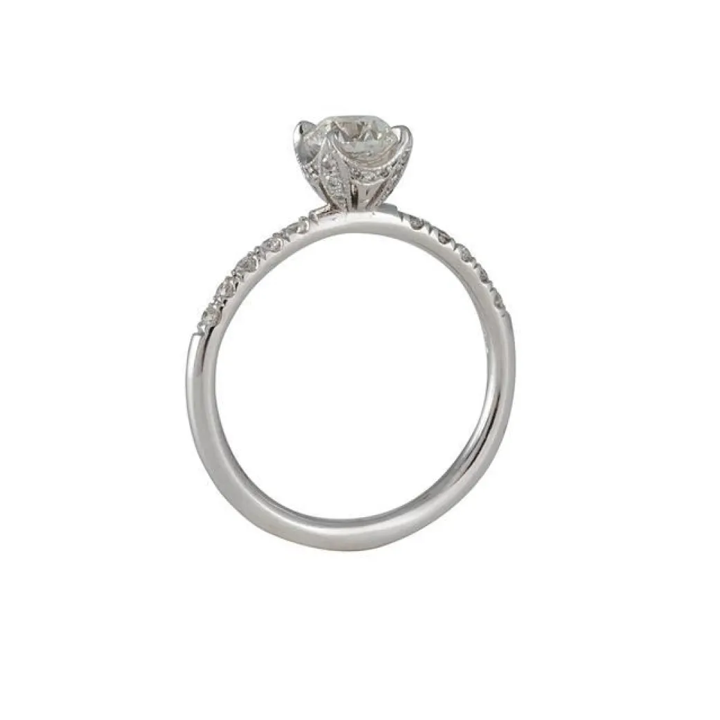 Varna - .70ct Diamond Crown Solitaire in 18k white gold