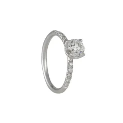 Varna - .70ct Diamond Crown Solitaire in 18k white gold