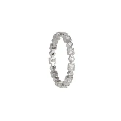 Varna - Geometric Diamond Eternity in 18k white gold