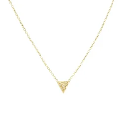 Zoe Chicco - Pave Pyramid Necklace in 14K Gold