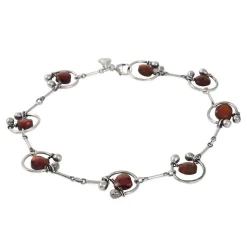 Zuzko Jewelry - Horseshoe Bracelet with Garnet